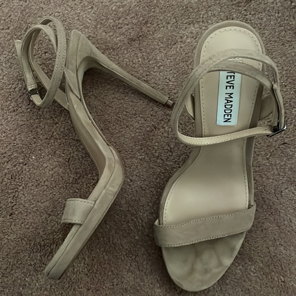 Steve Madden Nude Suede Heels - Picture 2 of 3